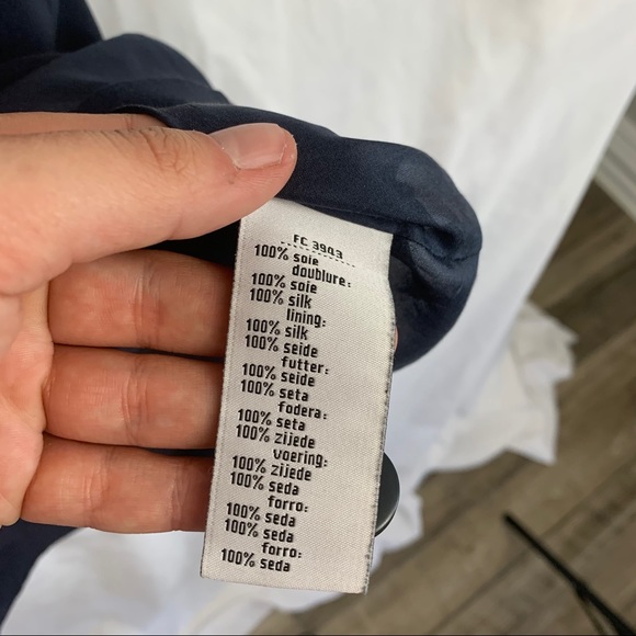 Lacoste Silk Double Breasted Navy Shirt Dress - Picture 12 of 13